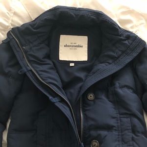 Navy Abercrombie Down-Feather Winter Jacket